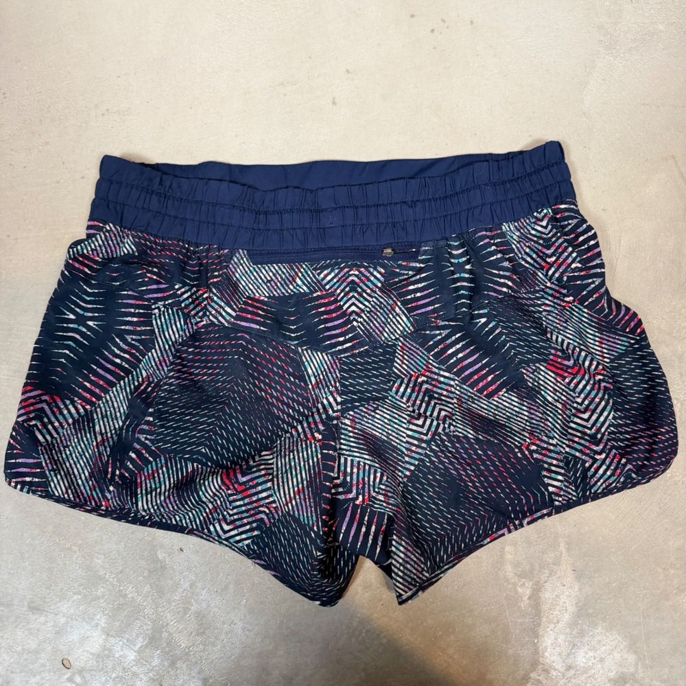 Patagonia Womens Strider Running Shorts Geometric Print Navy Blue 57622 SP18 M - Picture 4 of 6